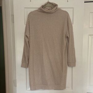 Mock neck sweater dress